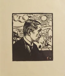 Autoportret, 1891 (drzeworyt na kremowym papierze)